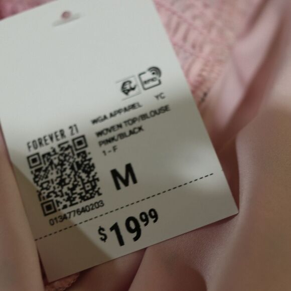 Forever 21 Pink and Black Lace Crop Lingerie Top Medium - Picture 9 of 10